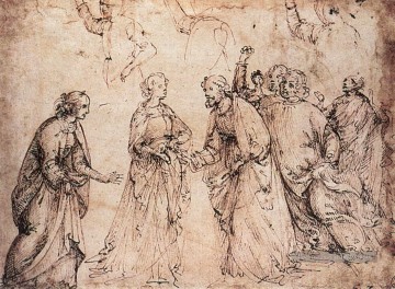 Étude 2 Renaissance Florence Domenico Ghirlandaio Peinture à l'huile